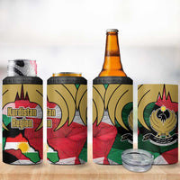 Kurdistan Region Iraq 4 in 1 Can Cooler Tumbler Eagle Emblem Red Green Black - Wonder Print Shop