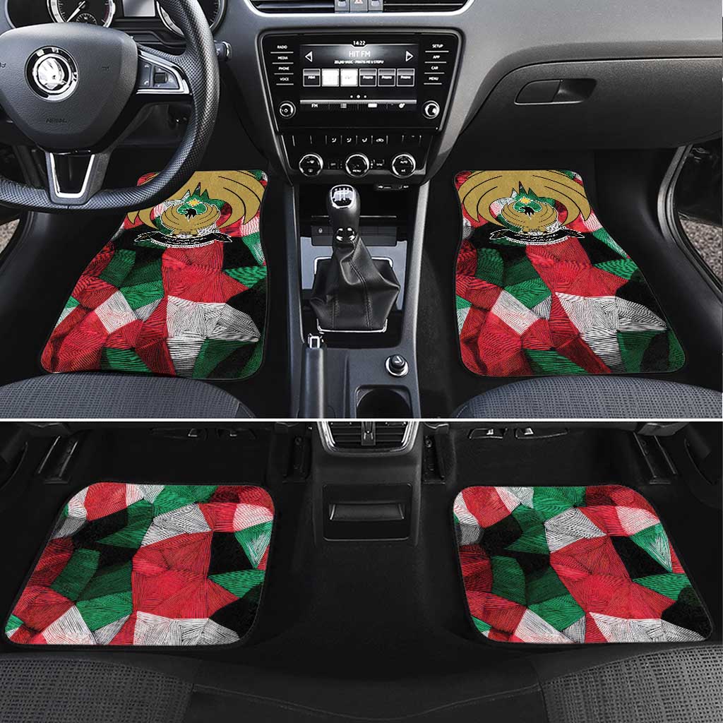 Kurdistan Region Iraq Car Mats Eagle Emblem Red Green Black - Wonder Print Shop