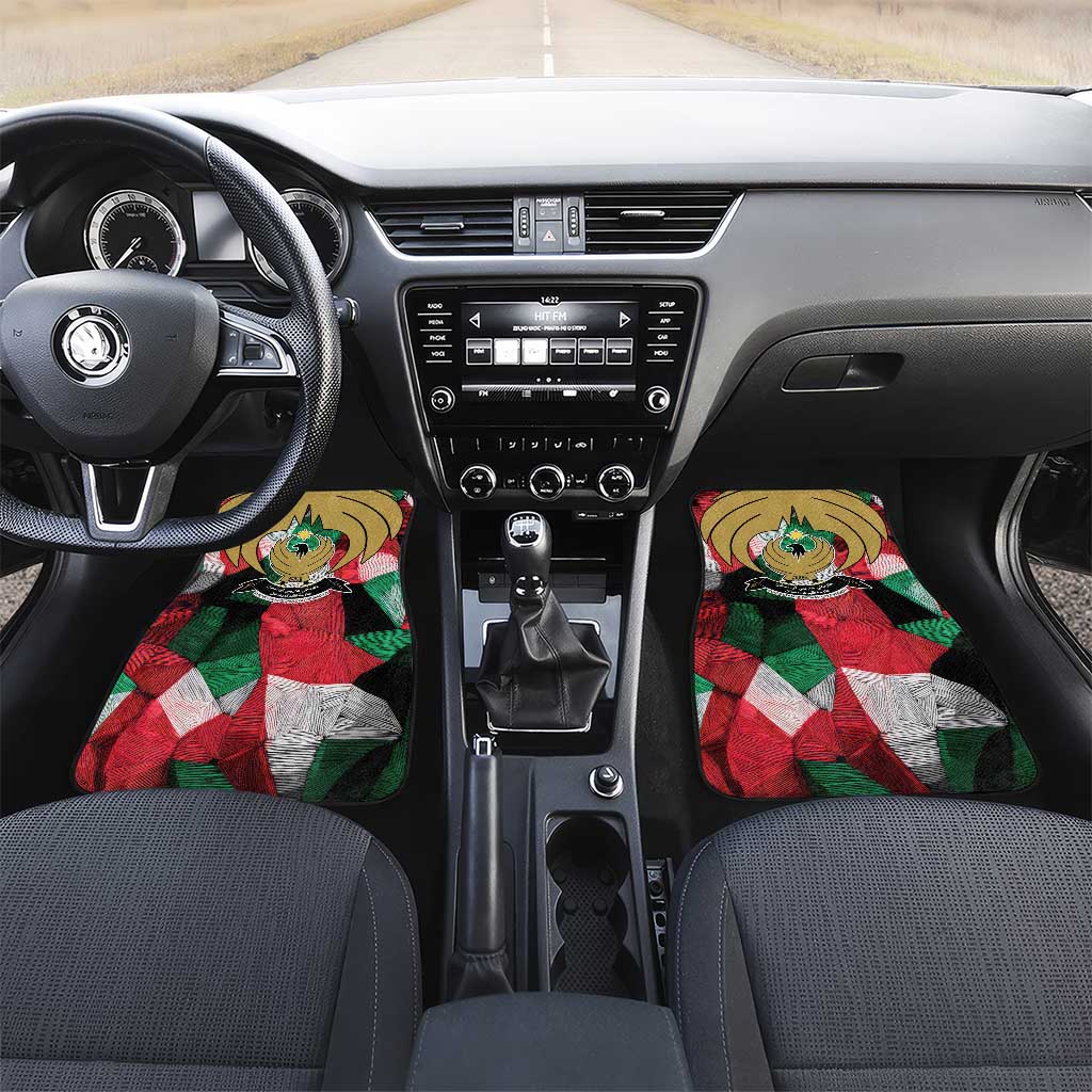 Kurdistan Region Iraq Car Mats Eagle Emblem Red Green Black - Wonder Print Shop