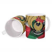 Kurdistan Region Iraq Ceramic Mug Eagle Emblem Red Green Black - Wonder Print Shop