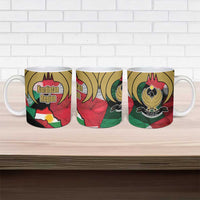 Kurdistan Region Iraq Ceramic Mug Eagle Emblem Red Green Black - Wonder Print Shop