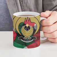 Kurdistan Region Iraq Ceramic Mug Eagle Emblem Red Green Black - Wonder Print Shop