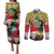 Kurdistan Region Iraq Couples Matching Puletasi and Long Sleeve Button Shirt Eagle Emblem Red Green Black - Wonder Print Shop