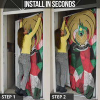 Kurdistan Region Iraq Door Cover Eagle Emblem Red Green Black - Wonder Print Shop