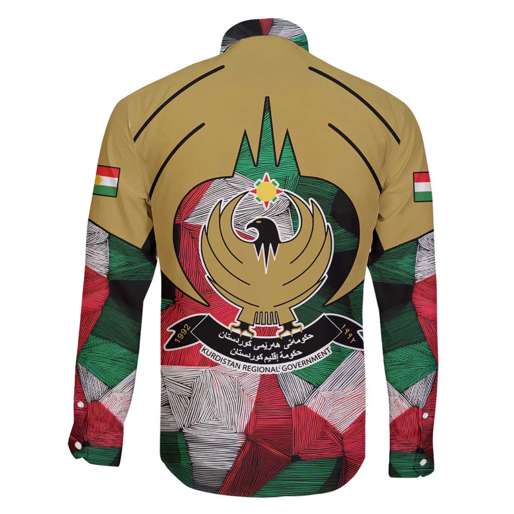 Kurdistan Region Iraq Family Matching Short Sleeve Bodycon Dress and Hawaiian Shirt Eagle Emblem Red Green Black - Wonder Print Shop