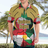 Kurdistan Region Iraq Hawaiian Shirt Eagle Emblem Red Green Black - Wonder Print Shop