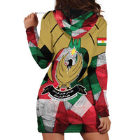 Kurdistan Region Iraq Hoodie Dress Eagle Emblem Red Green Black - Wonder Print Shop