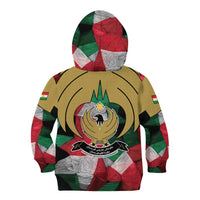 Kurdistan Region Iraq Kid Hoodie Eagle Emblem Red Green Black - Wonder Print Shop