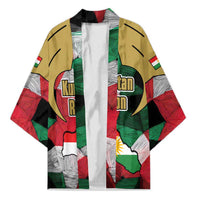 Kurdistan Region Iraq Kimono Eagle Emblem Red Green Black - Wonder Print Shop
