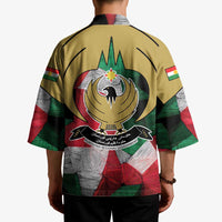 Kurdistan Region Iraq Kimono Eagle Emblem Red Green Black - Wonder Print Shop