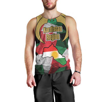 Kurdistan Region Iraq Men Tank Top Eagle Emblem Red Green Black - Wonder Print Shop