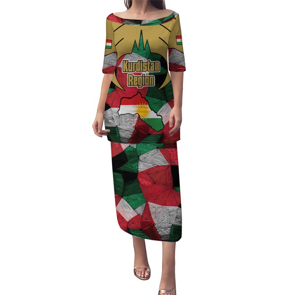 Kurdistan Region Iraq Puletasi Eagle Emblem Red Green Black - Wonder Print Shop