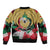 Kurdistan Region Iraq Sleeve Zip Bomber Jacket Eagle Emblem Red Green Black - Wonder Print Shop