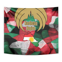 Kurdistan Region Iraq Tapestry Eagle Emblem Red Green Black - Wonder Print Shop