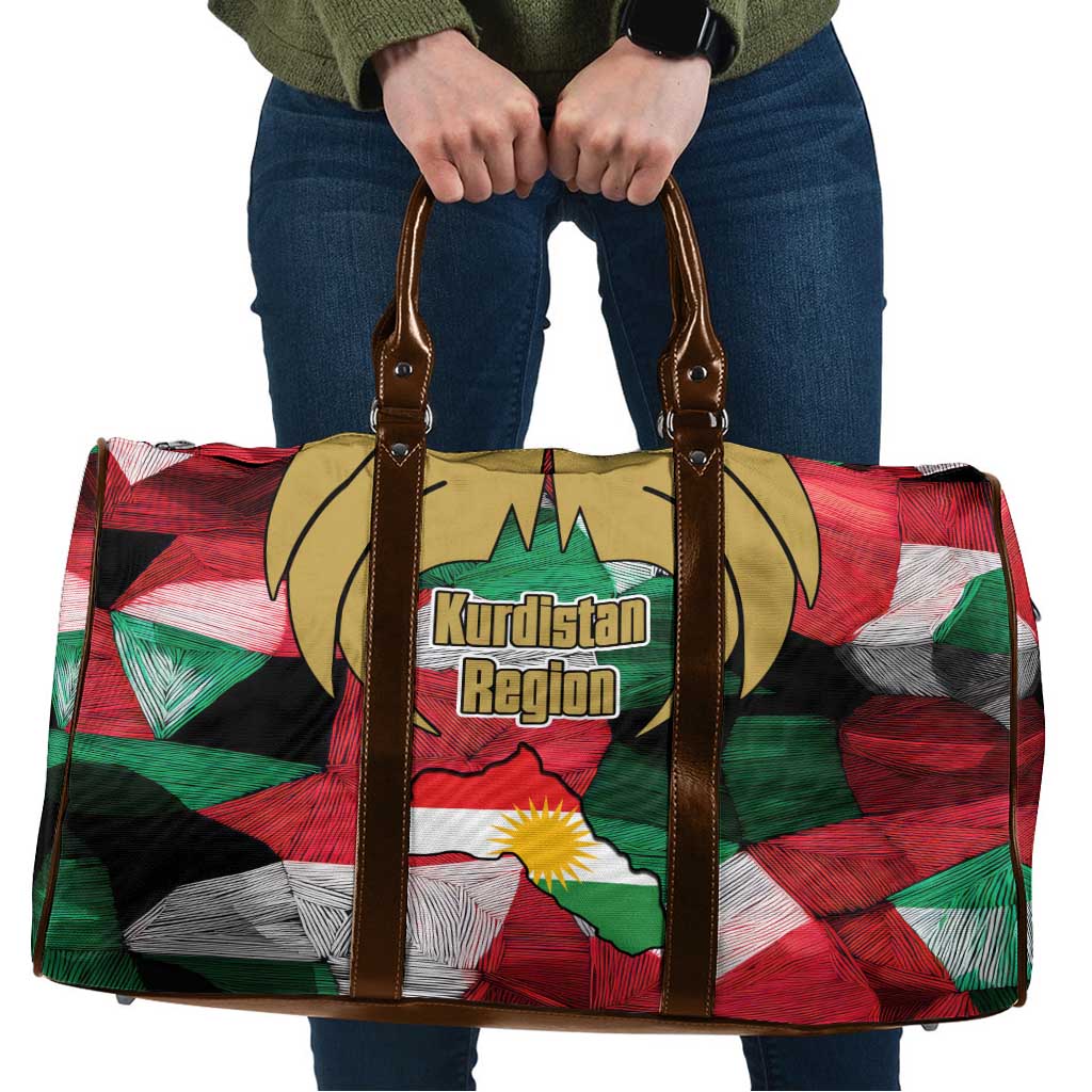 Kurdistan Region Iraq Travel Bag Eagle Emblem Red Green Black - Wonder Print Shop
