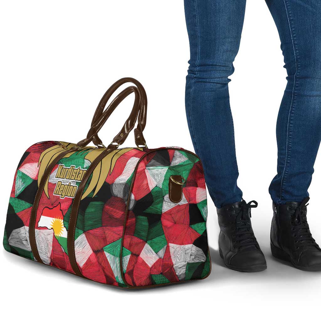Kurdistan Region Iraq Travel Bag Eagle Emblem Red Green Black - Wonder Print Shop