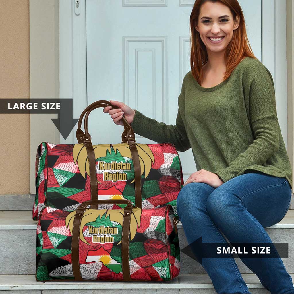 Kurdistan Region Iraq Travel Bag Eagle Emblem Red Green Black - Wonder Print Shop