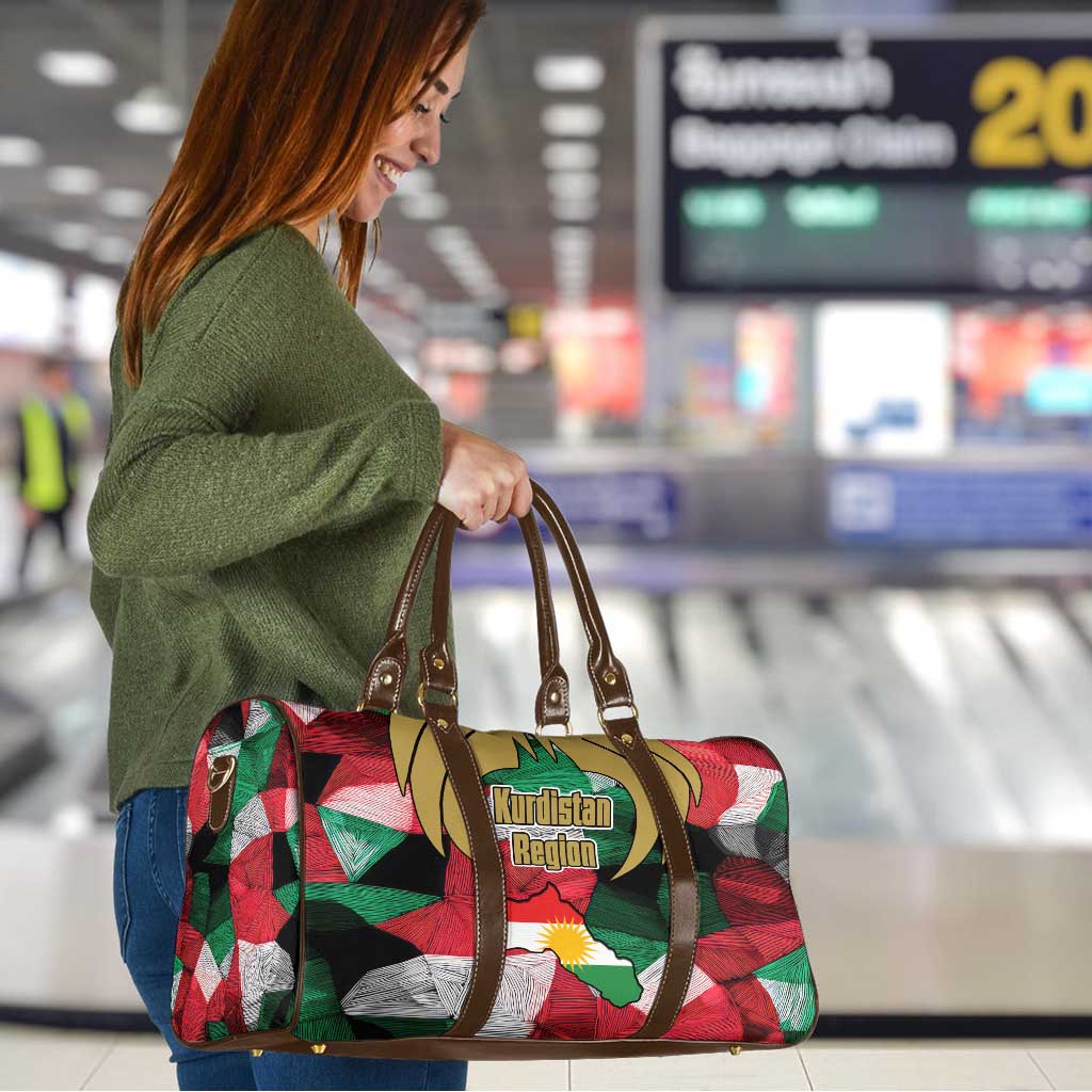 Kurdistan Region Iraq Travel Bag Eagle Emblem Red Green Black - Wonder Print Shop