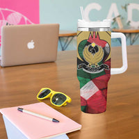 Kurdistan Region Iraq Tumbler With Handle Eagle Emblem Red Green Black - Wonder Print Shop