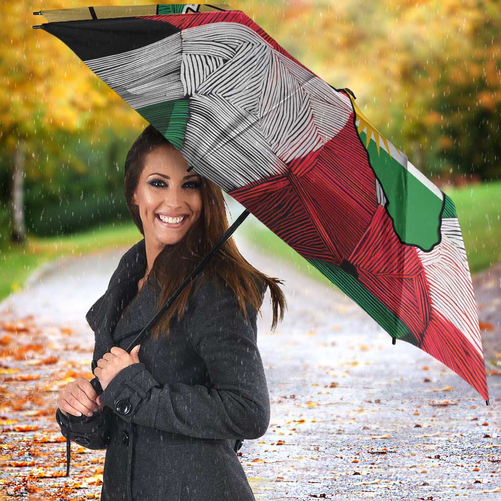 Kurdistan Region Iraq Umbrella Eagle Emblem Red Green Black - Wonder Print Shop