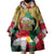 Kurdistan Region Iraq Wearable Blanket Hoodie Eagle Emblem Red Green Black - Wonder Print Shop