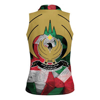 Kurdistan Region Iraq Women Sleeveless Polo Shirt Eagle Emblem Red Green Black - Wonder Print Shop