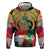 Kurdistan Region Iraq Zip Hoodie Eagle Emblem Red Green Black - Wonder Print Shop