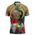 Kurdistan Region Iraq Zipper Polo Shirt Eagle Emblem Red Green Black - Wonder Print Shop