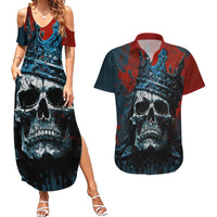 Skull King Couples Matching Summer Maxi Dress and Hawaiian Shirt The Time Is Always Right To Do What Is Right - Wonder Print Shop