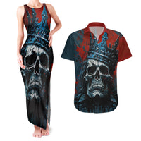 Skull King Couples Matching Tank Maxi Dress and Hawaiian Shirt The Time Is Always Right To Do What Is Right - Wonder Print Shop