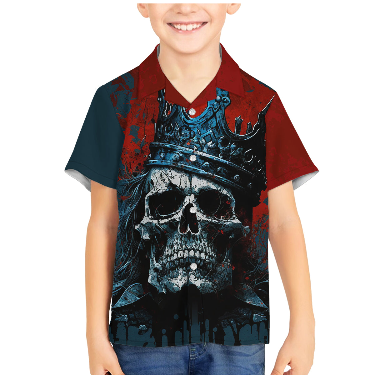 Skull King Family Matching Mermaid Dress and Hawaiian Shirt The Time Is Always Right To Do What Is Right - Wonder Print Shop