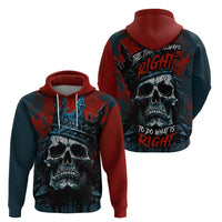 Skull King Hoodie The Time Is Always Right To Do What Is Right - Wonder Print Shop