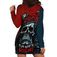 Skull King Hoodie Dress The Time Is Always Right To Do What Is Right - Wonder Print Shop