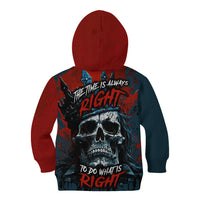 Skull King Kid Hoodie The Time Is Always Right To Do What Is Right - Wonder Print Shop