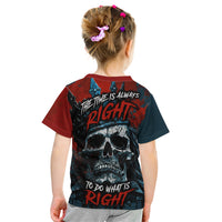 Skull King Kid T Shirt The Time Is Always Right To Do What Is Right - Wonder Print Shop