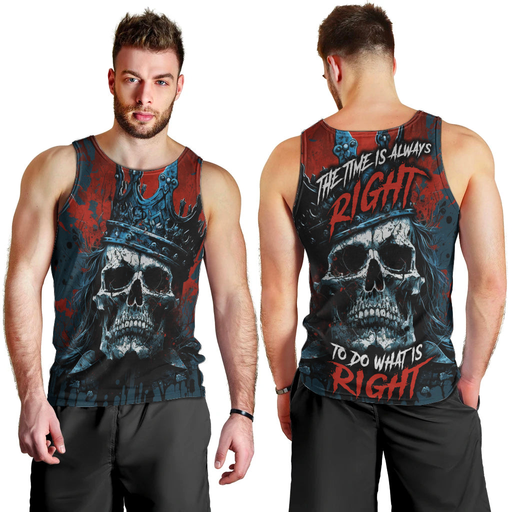 Skull King Men Tank Top The Time Is Always Right To Do What Is Right - Wonder Print Shop