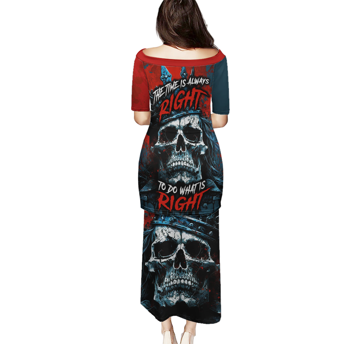 Skull King Puletasi The Time Is Always Right To Do What Is Right - Wonder Print Shop