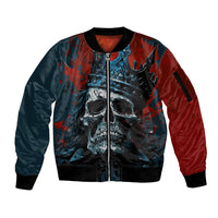 Skull King Sleeve Zip Bomber Jacket The Time Is Always Right To Do What Is Right - Wonder Print Shop