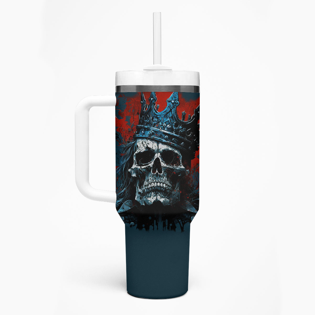 Skull King Tumbler With Handle The Time Is Always Right To Do What Is Right - Wonder Print Shop