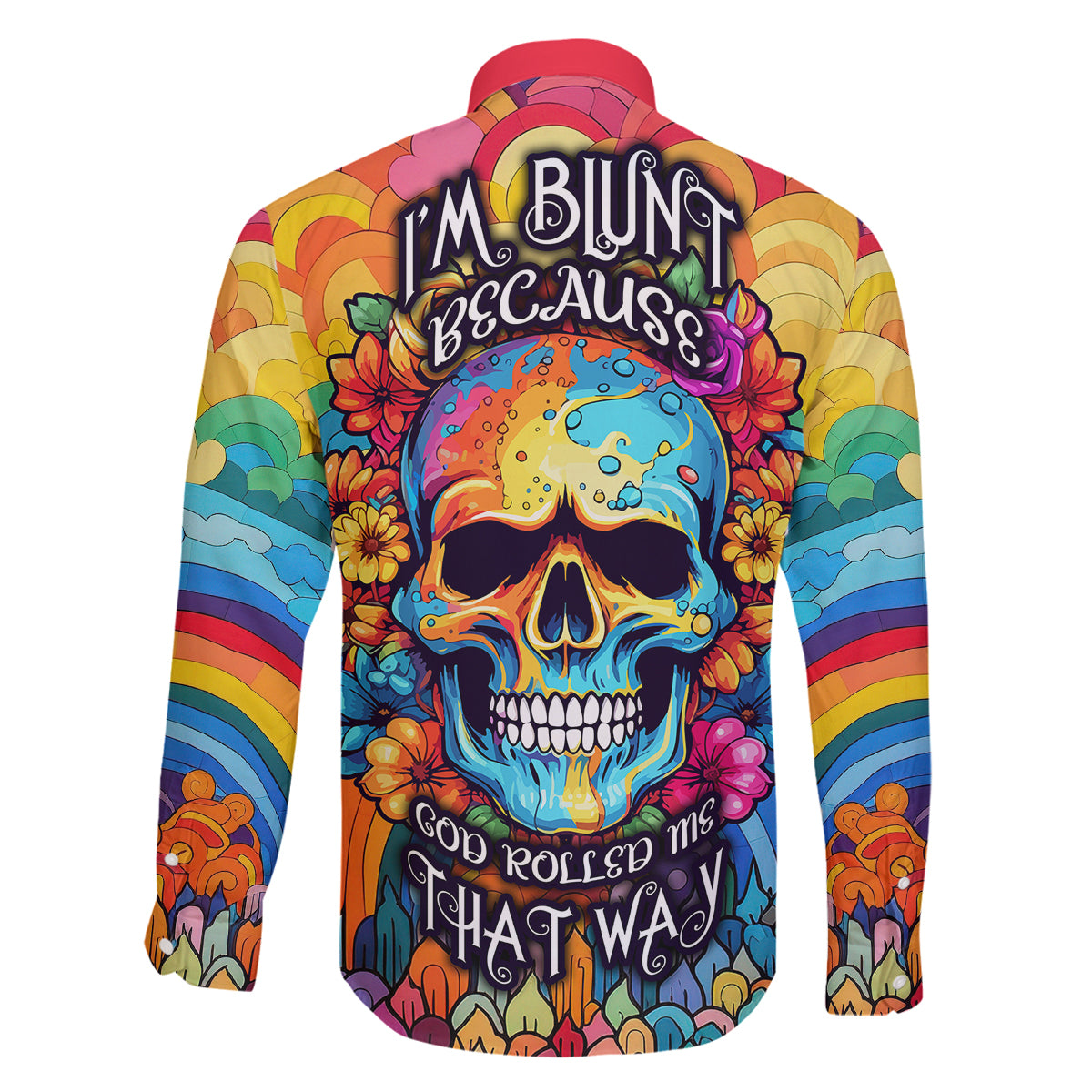 Floral Skull Family Matching Tank Maxi Dress and Hawaiian Shirt I'm Blunt because god rolled me that way - Wonder Print Shop