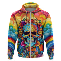 Floral Skull Hoodie I'm Blunt because god rolled me that way - Wonder Print Shop