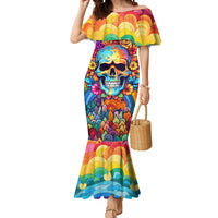 Floral Skull Mermaid Dress I'm Blunt because god rolled me that way - Wonder Print Shop