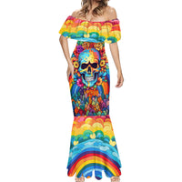 Floral Skull Mermaid Dress I'm Blunt because god rolled me that way - Wonder Print Shop