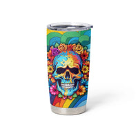 Floral Skull Tumbler Cup I'm Blunt because god rolled me that way - Wonder Print Shop