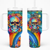 Floral Skull Tumbler With Handle I'm Blunt because god rolled me that way - Wonder Print Shop