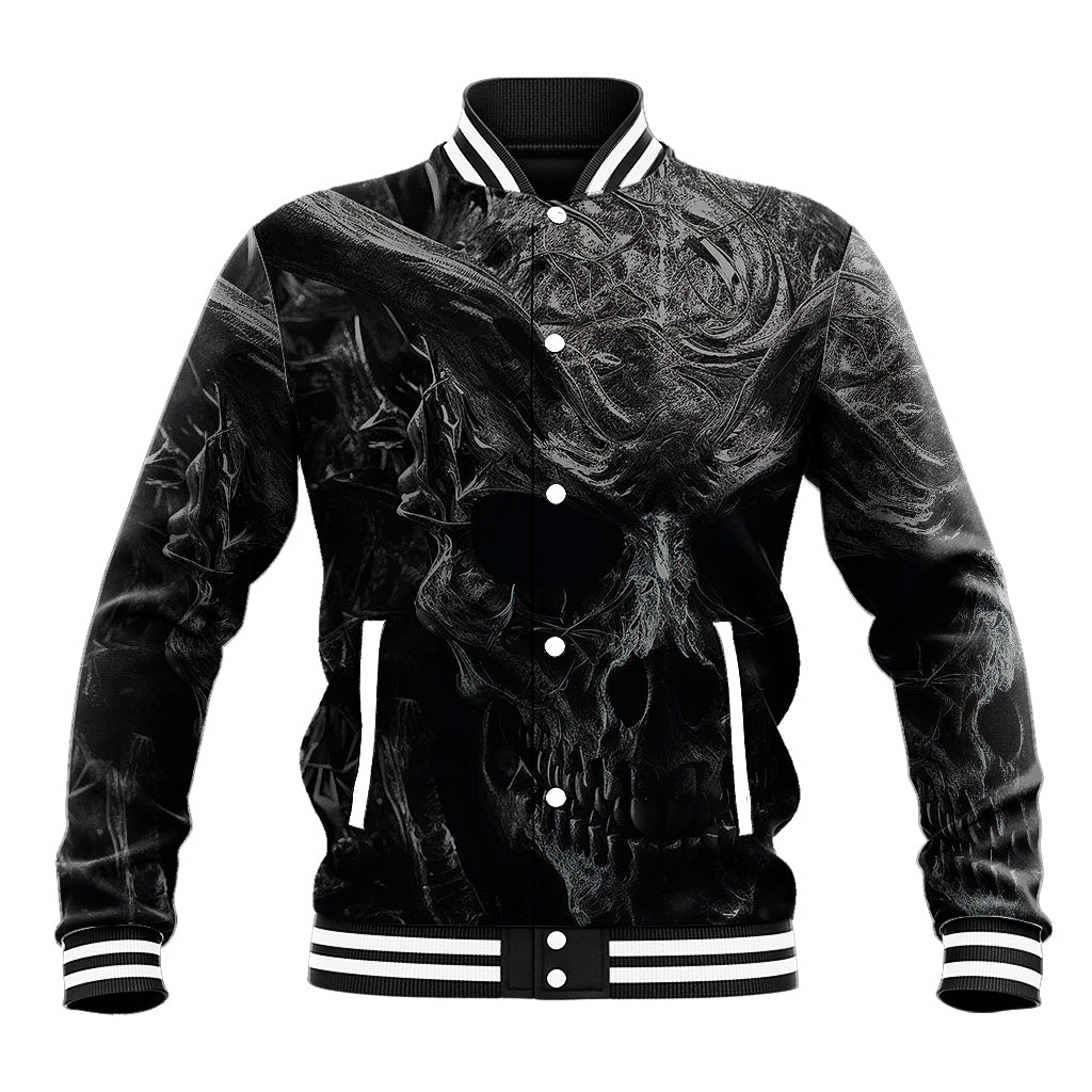 Horror Skull Baseball Jacket Of course i'm going to hell i'm just here to pick you up - Wonder Print Shop