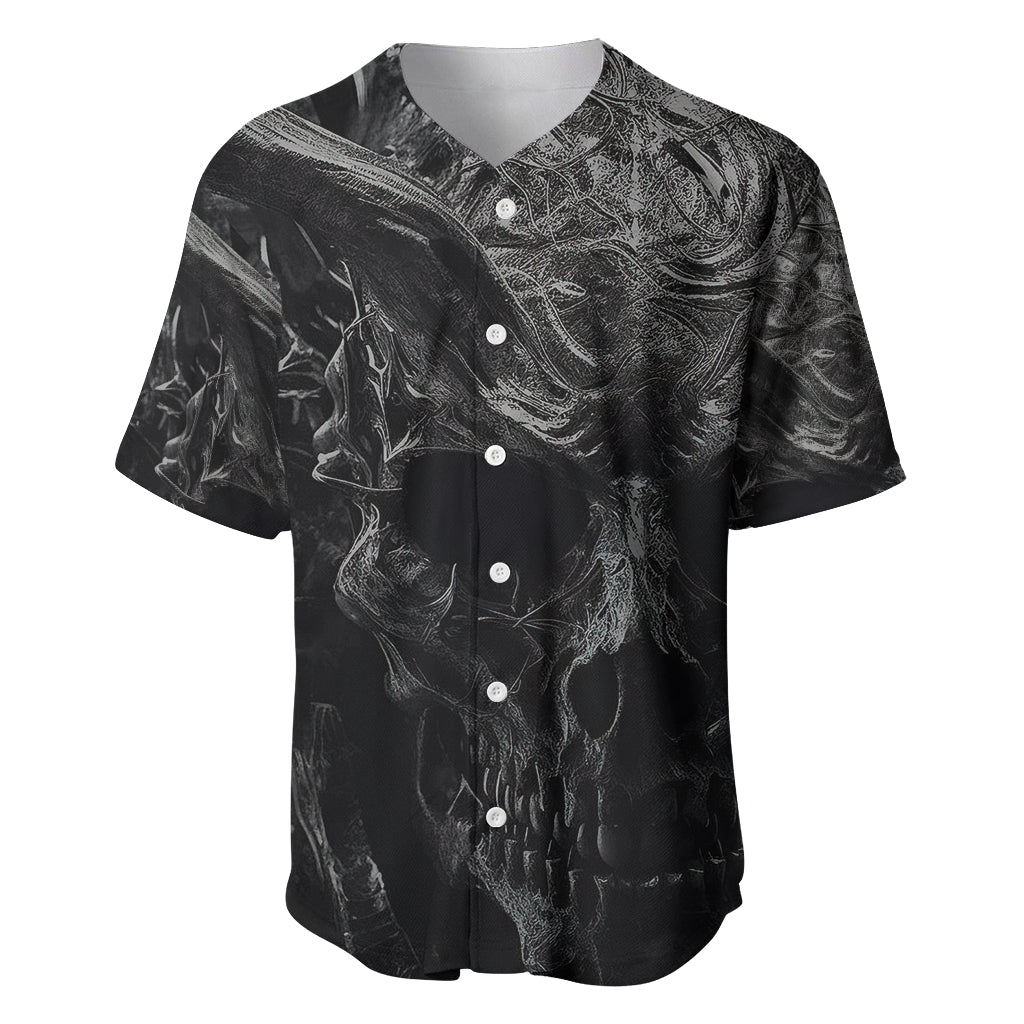 Horror Skull Baseball Jersey Of course i'm going to hell i'm just here to pick you up - Wonder Print Shop