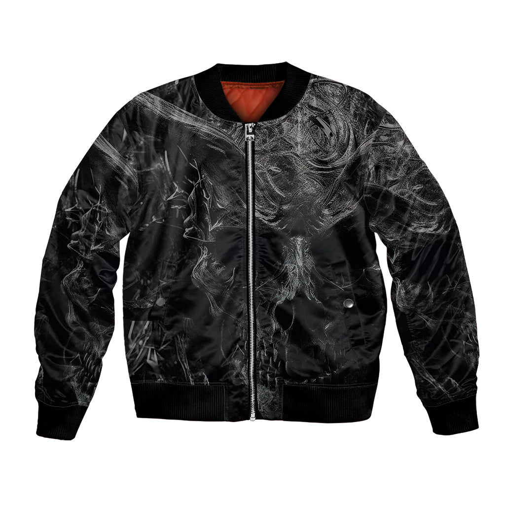 Horror Skull Bomber Jacket Of course i'm going to hell i'm just here to pick you up - Wonder Print Shop