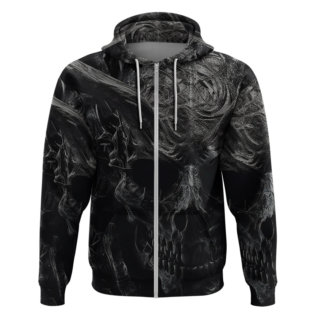 Horror Skull Hoodie Of course i'm going to hell i'm just here to pick you up - Wonder Print Shop