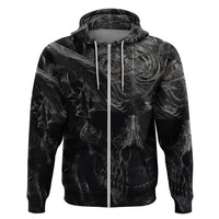 Horror Skull Hoodie Of course i'm going to hell i'm just here to pick you up - Wonder Print Shop